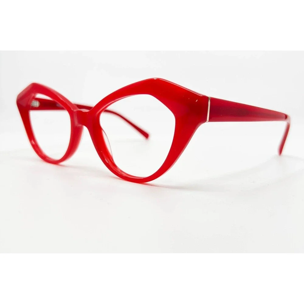 Yesglasses Eyeglass Frames Womens Red Cat Eye 1495 51-19-142 C04 51mm